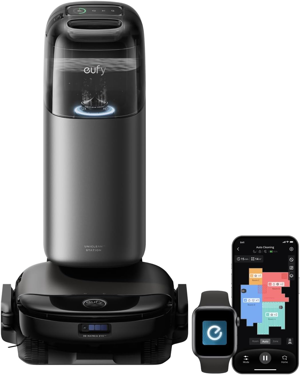 eufy Robot Vacuum and Mop, S1 Pro Omni, HydroJet System with Roller Mop
