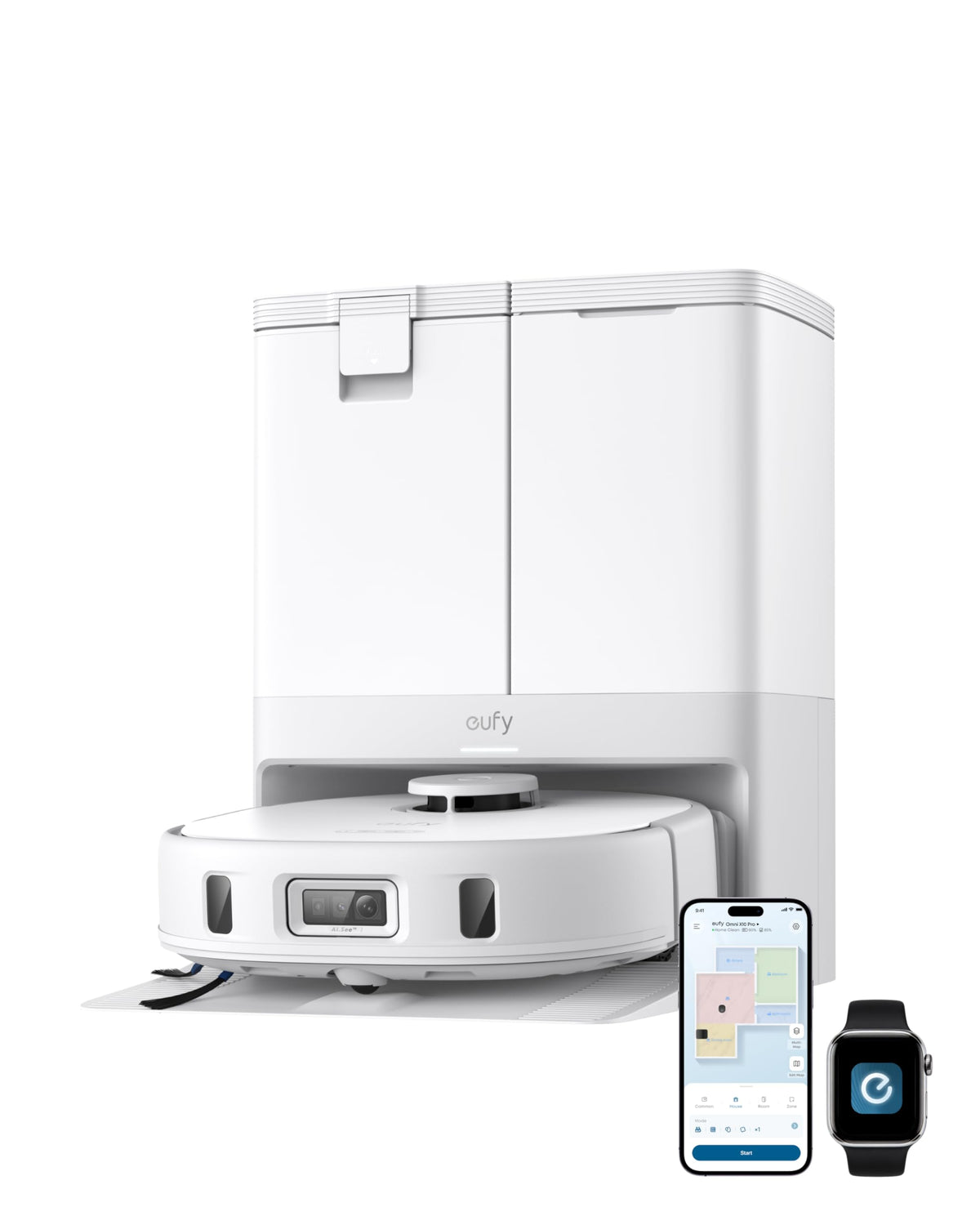 eufy Robot Vacuum and Mop, S1 Pro Omni, HydroJet System with Roller Mop