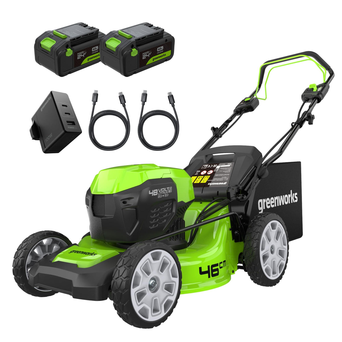 Greenworks 48V (24V x 2) Self Propelled Cordless Lawnmower-MO48L424-01