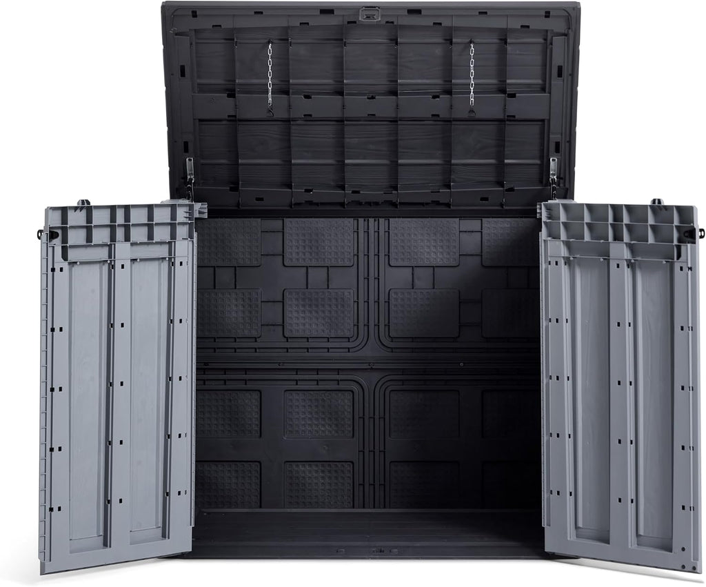 Keter Store It Out Pro Outdoor Garden Furniture Storage Shed Grey| Fade Free | All Weather Resistant | Safe and Secure | Zero Maintenance | 5 year Warranty
