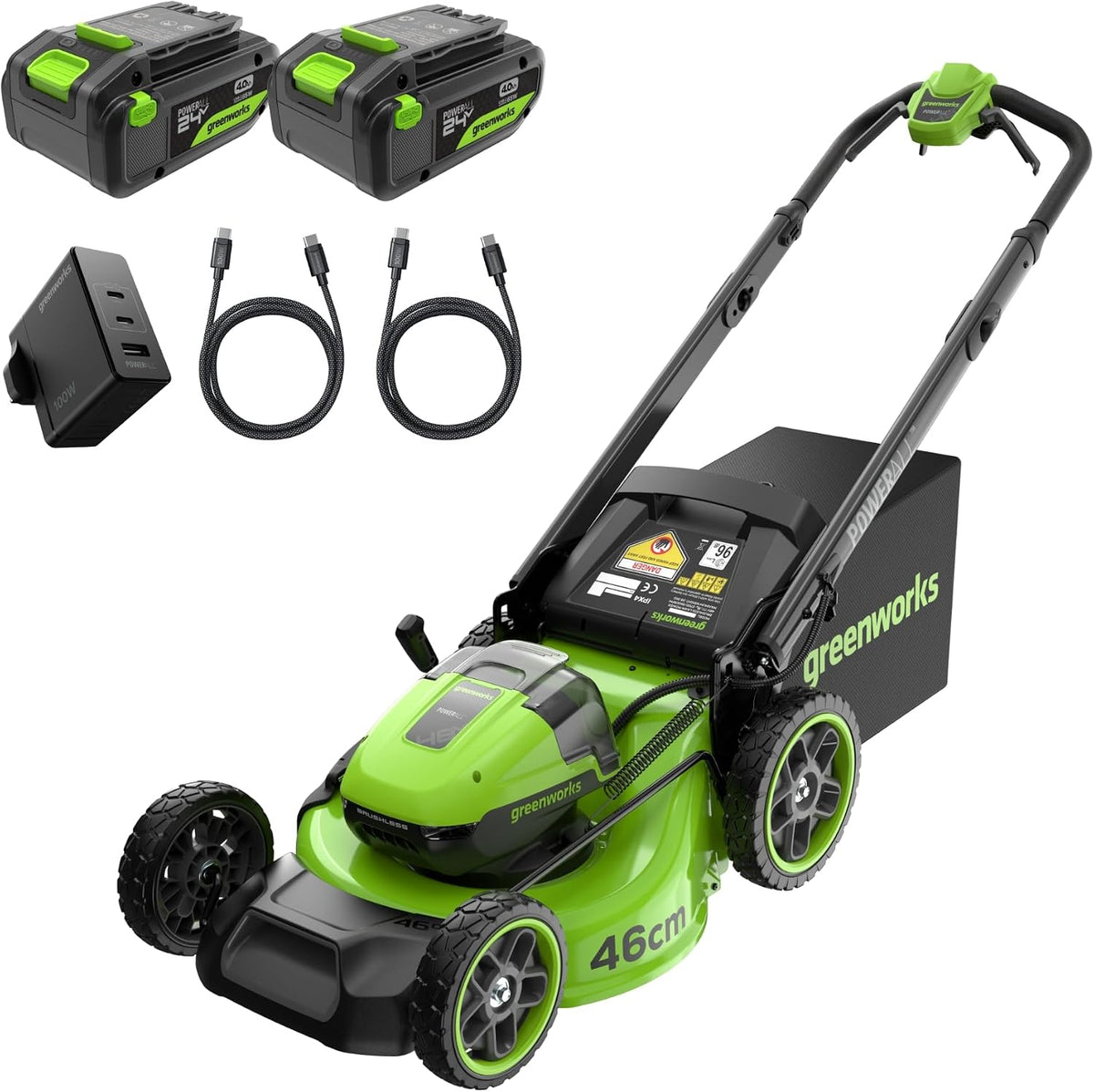 Greenworks 48V (24V x 2) Self Propelled Cordless Lawnmower-MO48L424-01