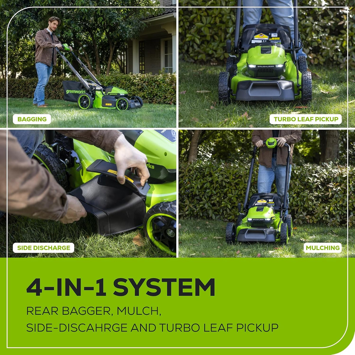 Greenworks 48V (24V x 2) Self Propelled Cordless Lawnmower-MO48L424-01
