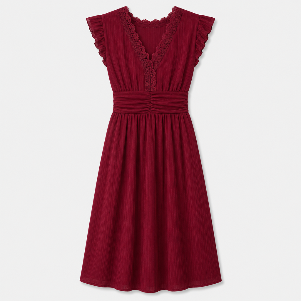 The Amelia Ruffle Midi Dress