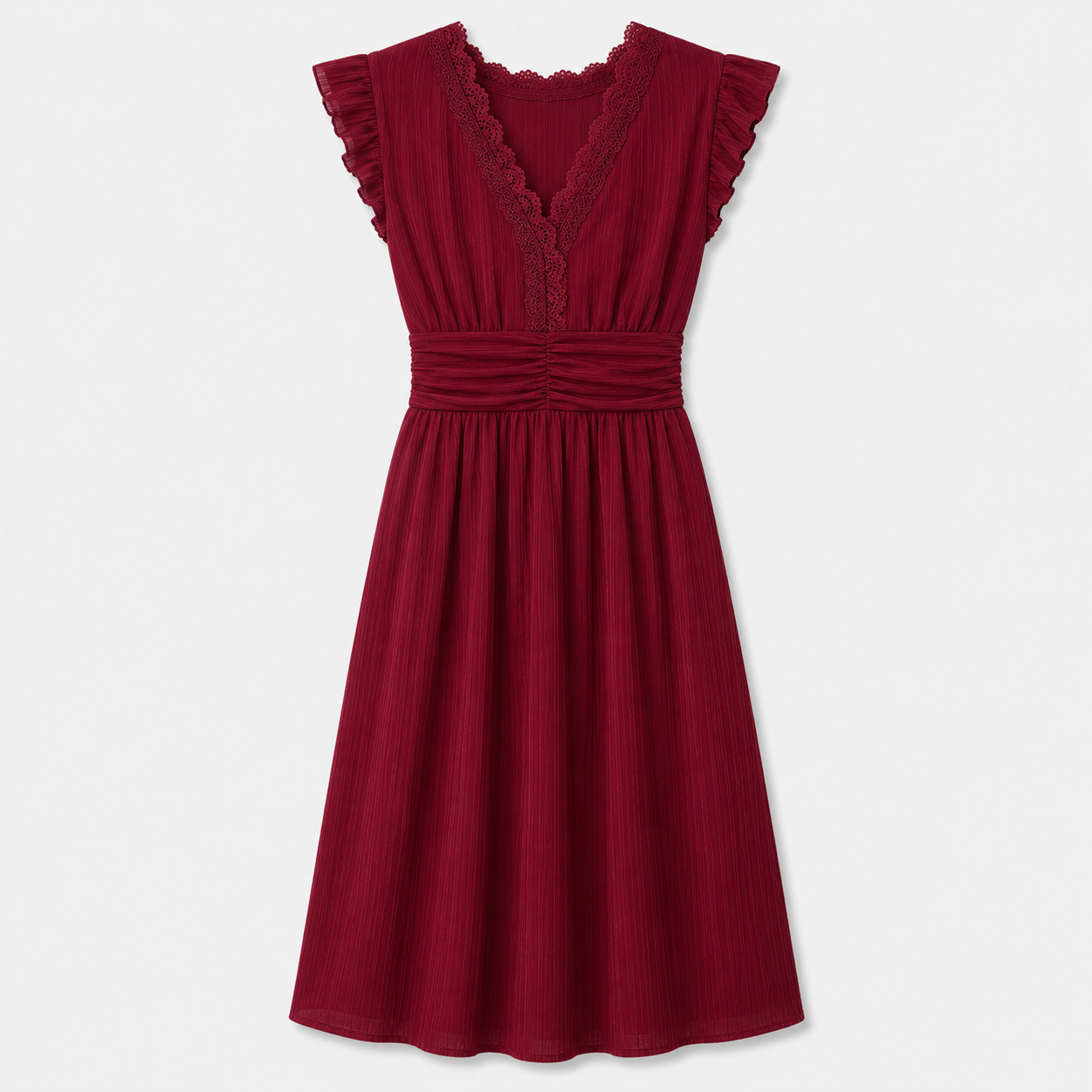 The Amelia Ruffle Midi Dress