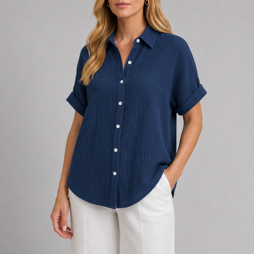 The Angelique Textured Button Shirt