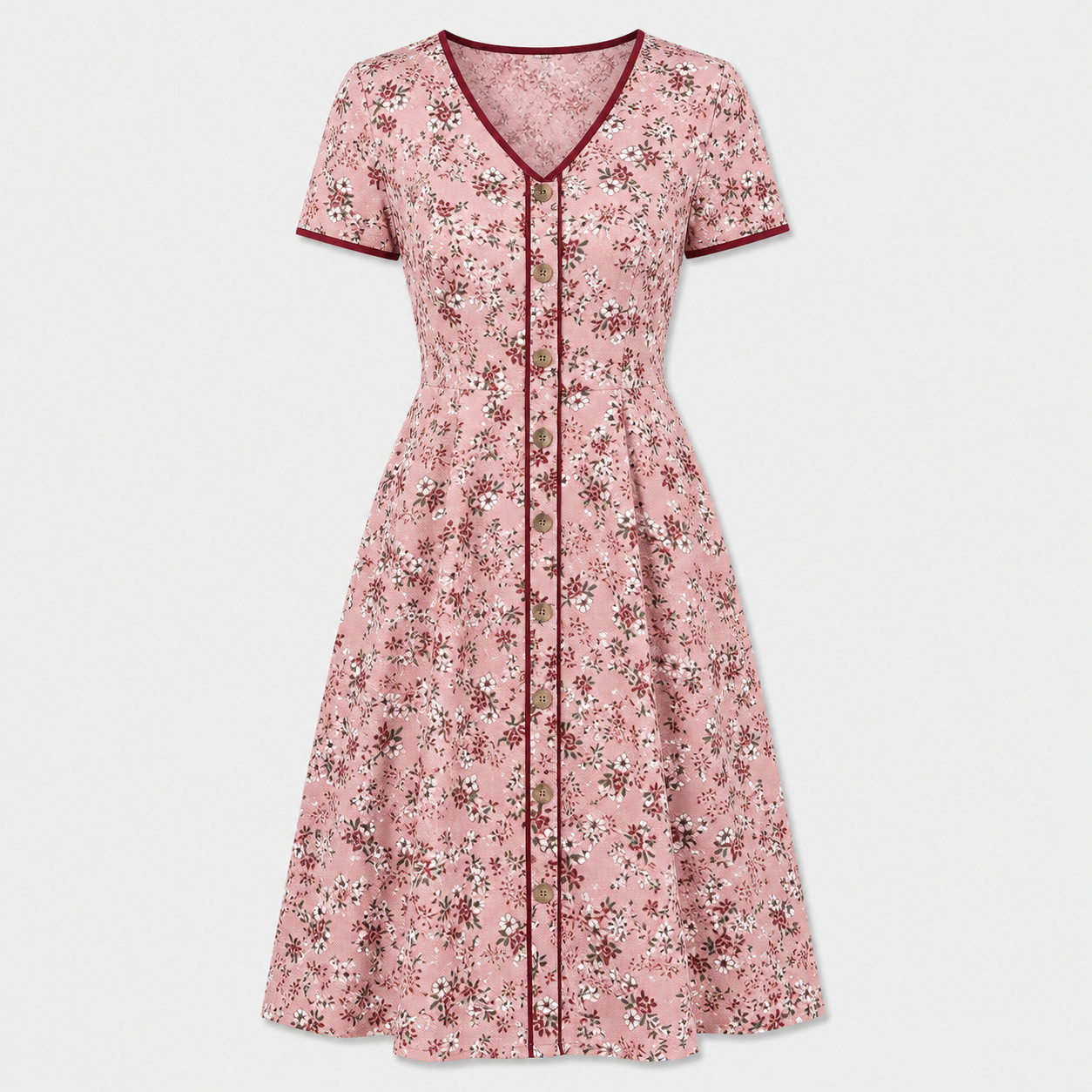 The Ava Floral Button Dress