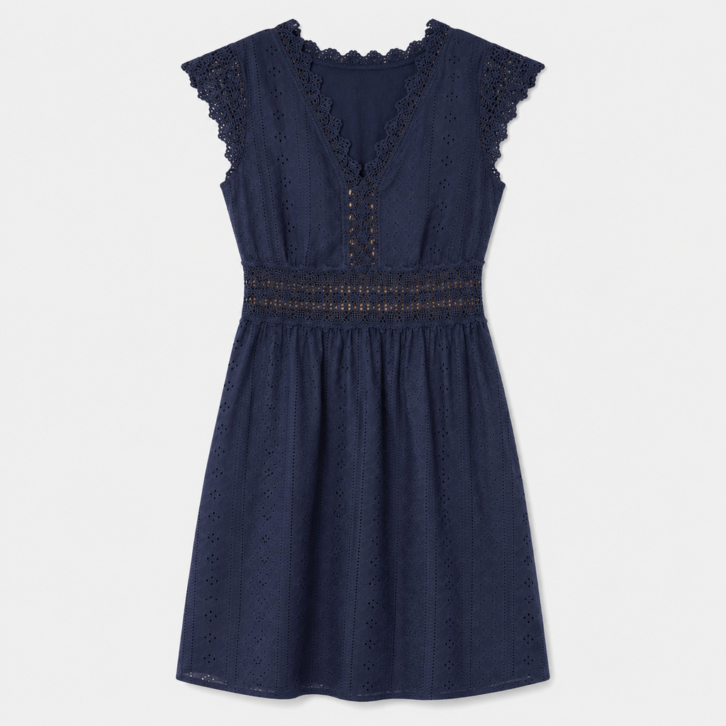 The Celine Lace Trim Dress