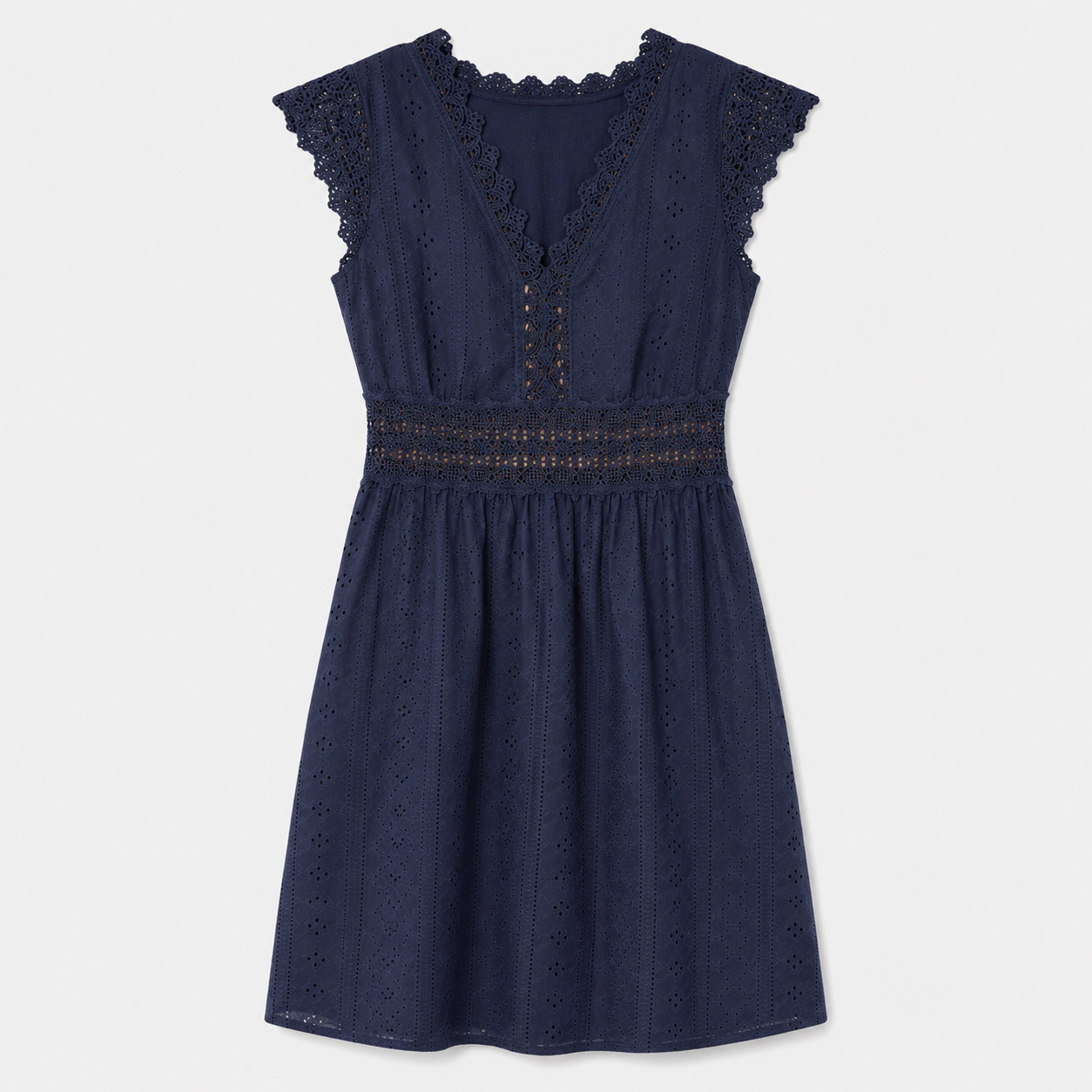 The Celine Lace Trim Dress