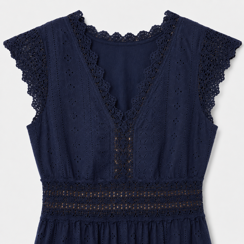 The Celine Lace Trim Dress
