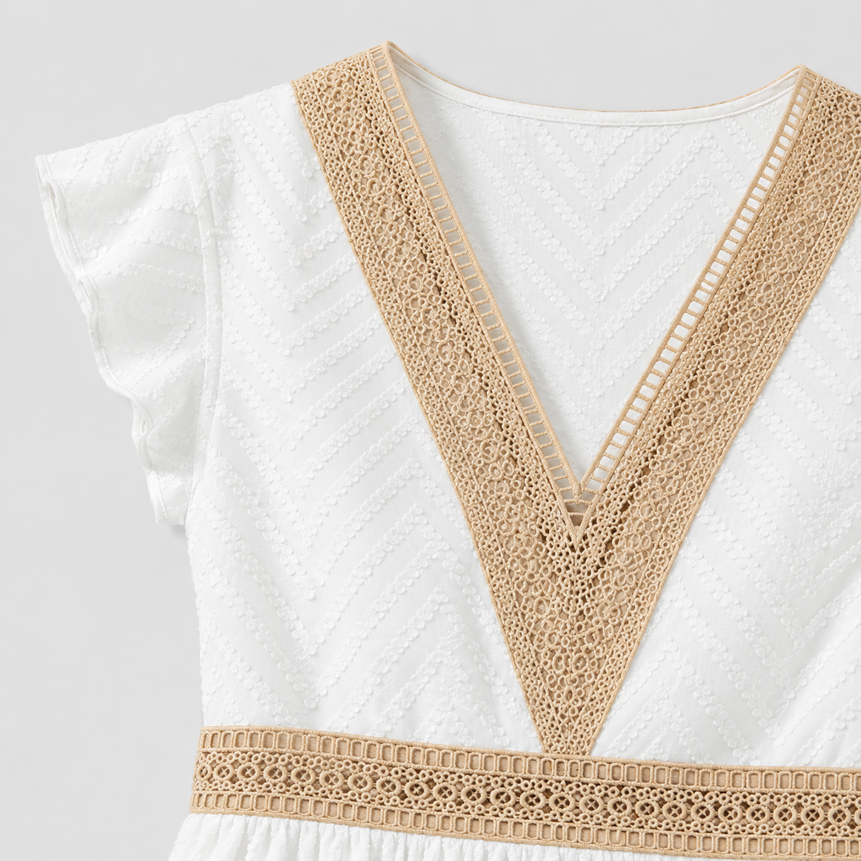 The Daisy Lace Trim Mini Dress