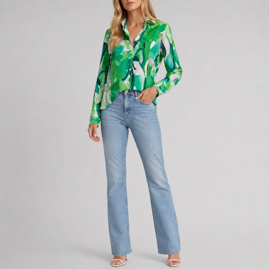The Lisette Abstract Print Blouse