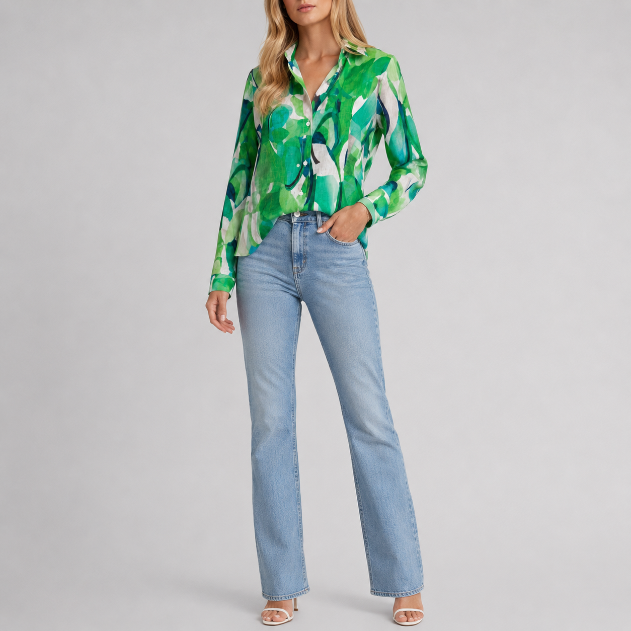 The Lisette Abstract Print Blouse