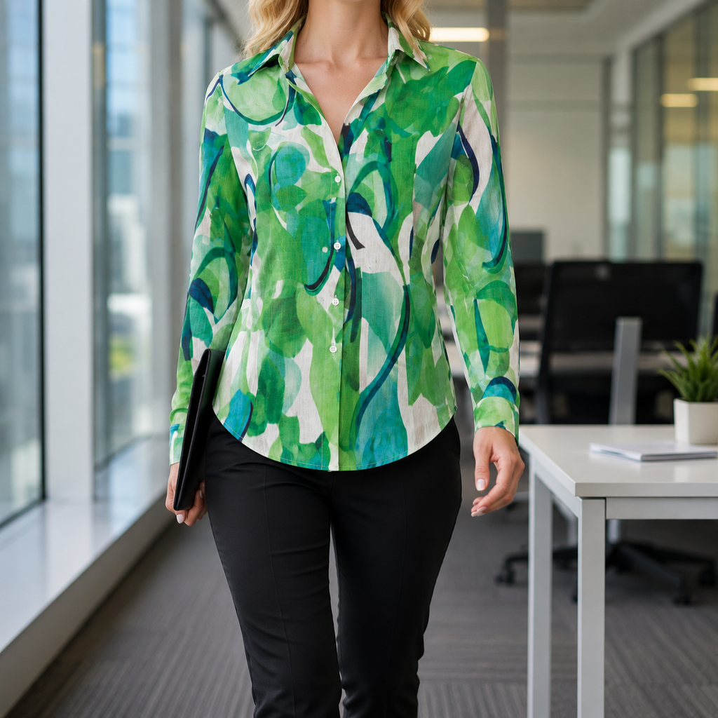 The Lisette Abstract Print Blouse