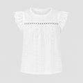 The Mathilde Eyelet Flutter Blouse