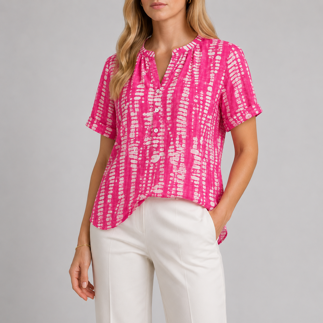 The Michaela Vibrant Print Blouse