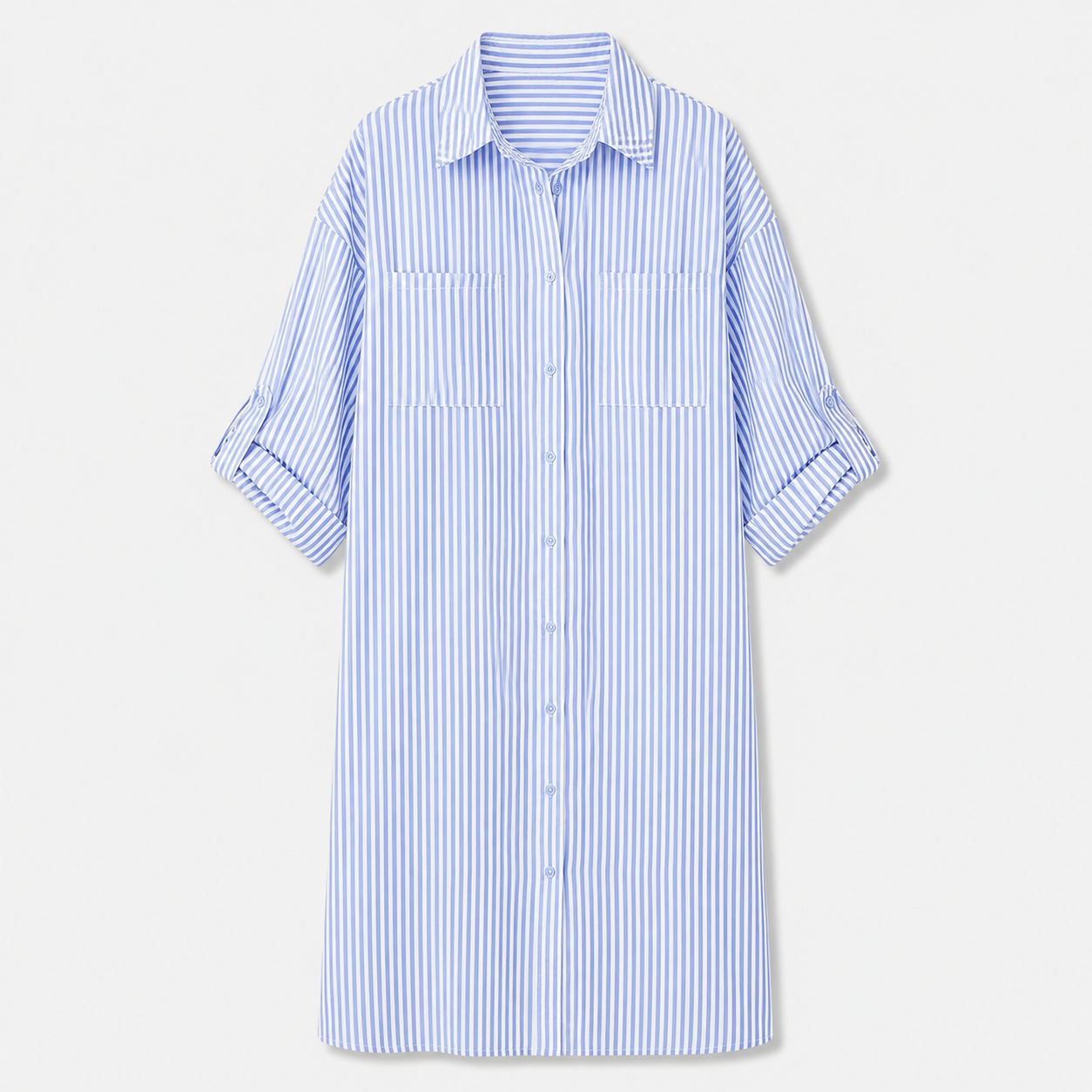 The Nina Coastal Stripe Shirt Dress