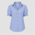 The Sophia Stripe Puff Blouse