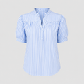 The Theadora Stripe Puff Blouse