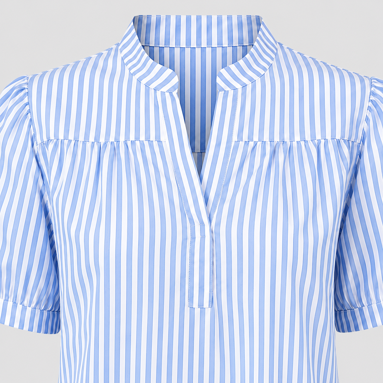 The Theadora Stripe Puff Blouse